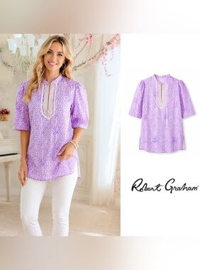NEW Robert Graham Floral Promise Blouse